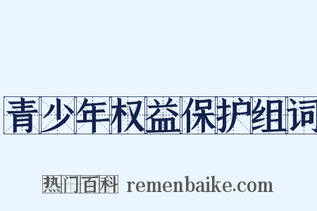 青少年权益保护组词是什么意思的图片